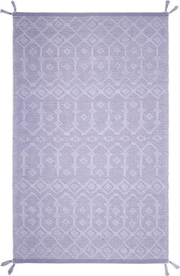 Nattiot - Blonder Hooked Mauve Vloerkleed Voor Kinderkamer - Tapijt 110 x 170 cm