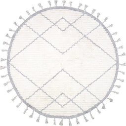 Nattiot - Côme Rond Vloerkleed Kinderkamer & Babykamer - Grey - Tapijt ∅ 120 cm
