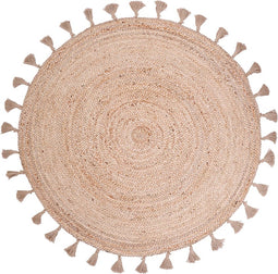 Nattiot - Else jute vloerkleed met pompons - Diameter 140CM