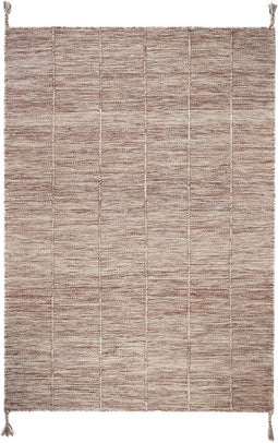 Nattiot - Lhena Eigentijds Wollen Vloerkleed/Tapijt - Roze/Bruin - 100X140CM