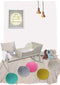 Nattiot - Lily Poef Grey Voor Kinderen - 30 x 20cm