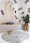 Nattiot - Malda Rond Vloerkleed Kinderkamer & Babykamer - Silver Blue - Tapijt ∅ 120 cm