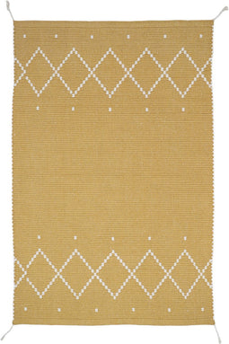 Nattiot - Mallorca Mustard Bohemian Stijl Vloerkleed/Tapijt - Afmetingen 100 x 150cm