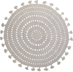 Nattiot - Nila Grey Rond Vloerkleed - Tapijt ∅ 120 cm