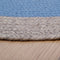 Nattiot - Nolan Blue Rond Vloerkleed Van Gevlochten Wol - Diameter 120cm
