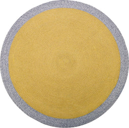 Nattiot - Nolan Curcuma Rond Vloerkleed Van Gevlochten Wol - Diameter 120cm