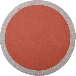 Nattiot - Nolan Roest Rond Vloerkleed/Tapijt Van Gevlochten Wol - Diameter 120cm