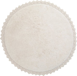 Nattiot - Perla Ecru Rond Vloerkleed Voor Kinderkamer - Tapijt ∅ 110 cm