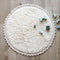 Nattiot - Perla Ecru Rond Vloerkleed Voor Kinderkamer - Tapijt ∅ 110 cm