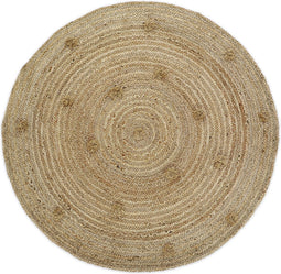 Nattiot - Siska Rond Jute Vloerkleed/Tapijt - Diameter 140cm