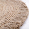 Nattiot - Terra Rond Jute Vloerkleed Met Franjes - Diameter 140cm