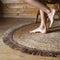 Nattiot - Thar Rond Jute Vloerkleed/Tapijt Met Franjes - Diameter 140cm