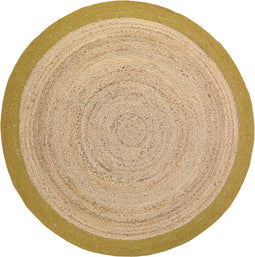 Nattiot - Yhuki Mango Jute Small Rond Vloerkleed/Tapijt - Diameter 110cm