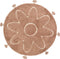 Nattiot - Yva Bohemian Stijl Brown Rond Vloerkleed/Tapijt - ∅ 110 cm