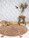 Nattiot - Yva Bohemian Stijl Brown Rond Vloerkleed/Tapijt - ∅ 110 cm