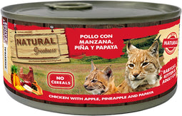 Natural Greatness - Kip Appel Ananas Papaya - Natvoer Kat - 185 Gram