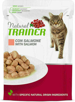 Natural trainer cat adult salmon pouch