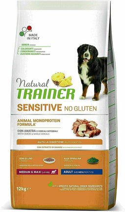 Natural Trainer - Sensitive Adult Medium Duck Glutenvrij Hondenvoer 12 kg