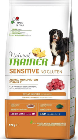 Natural Trainer - Sensitive Adult Medium Lamb Glutenvrij Hondenvoer 12 kg