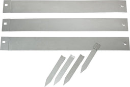 Nature - Borderrand (set van 3st.) - Verzinkt staal - inclusief grondpennen - grijs - Grasrand