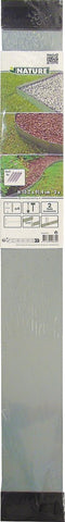 Nature - Borderrand (set van 3st.) - Verzinkt staal - inclusief grondpennen - grijs - Grasrand