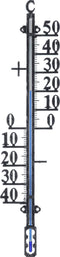 Nature - Profielthermometer - Voor binnen en buiten - Metaal - zwart