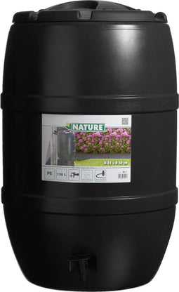 Nature - Regenton - 120L - H81 x Ø51cm - zwart