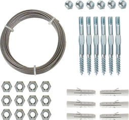 Nature - Spandraadsysteem voor klimplanten - 10m - verzinkte kabel - spandraad