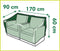 Nature - Tuinmeubelhoes - Beschermhoes voor loungebank - 2-zits - H60 x 170 x 90cm