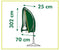 Nature - Tuinmeubelhoes - Beschermhoes voor parasol - H302 x Ø25 / 70cm - met koord en ritssluiting