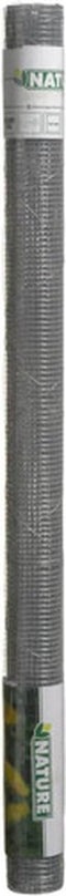 Nature - Verzinkt staal gaas - 0,5 x 2,5m - Grijs - 13 x 13mm mazen
