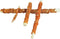 Natuurlijke snack zak a 6 gedraaide stick met kip 12 cm