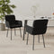 vidaXL - Eetkamerstoelen - 2 - st - fluweel - zwart
