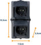 Nautic Dubbel stopcontact - spatwaterdicht - verticaal - antraciet - IP44