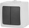 Nautic Serieschakelaar - Opbouw - Spatwaterdicht - Antraciet/Wit - IP44