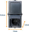 Nautic Verticaal stopcontact - spatwaterdicht - randaarde - antraciet - IP44