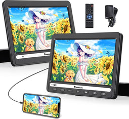 NAVISKAUTO 2 Draagbare Auto DVD Speler - HDMI In, Dubbele Monitor, 4 Uur Oplaadbare Batterij
