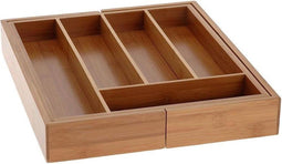 Excellent Houseware Bestekbak hout uitschuifbaar