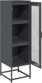 vidaXL - Hoge - kast - 36x39x123 - cm - koudgewalst - staal - antracietkleurig