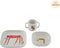 OYOY Moira Kinderservies set strawberry cat - Servies kind - Offwhite