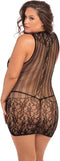 Netstof Jurkje Reckless Plus Size - Zwart