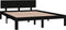 vidaXL - Bedframe - massief - grenenhout - zwart - 140x200 - cm