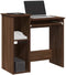 vidaXL - Bureau - met - schappen - 84x40x78 - cm - bewerkt - hout - bruineikenkleur