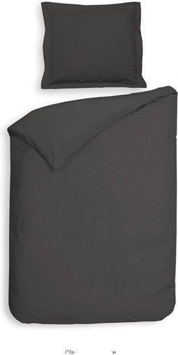 Heckettlane Punto - Dekbedovertrek - Eenpersoons - 140x200/220 cm - Dark Gull Grey