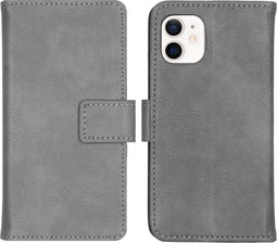 iMoshion Hoesje Geschikt voor iPhone 12 Mini Hoesje Met Pasjeshouder - iMoshion Luxe Bookcase - Grijs