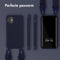 Selencia Hoesje Geschikt voor iPhone 11 Hoesje Met Koord - Selencia Siliconen hoesje met afneembaar koord - Donkerblauw