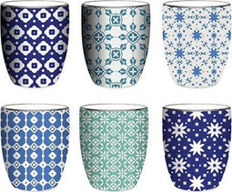 Cosy&Trendy - " Chloë "Beker - 6 delige Thee koppen set - Moederdag cadeau - Koffie servies set zonder oor.