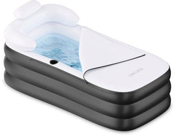 Care Less Opblaasbaar Ligbad - Zitbad - Elektrische Pomp - Donkergrijs