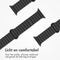imoshion Siliconen magnetisch bandje - Geschikt voor Apple Watch 1, 2, 3, 4, 5, 6, 7, 8, 9, 10 (42 mm), SE - 38/40/41 mm - Zwart - One Size