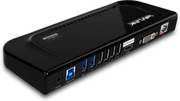 Wavlink WL-UG39DK - All-in-one USB Docking Station - 2 x HDMI - VGA - DVI - 6 x USB-A - Ethernet - Audio In/Uit - Zwart